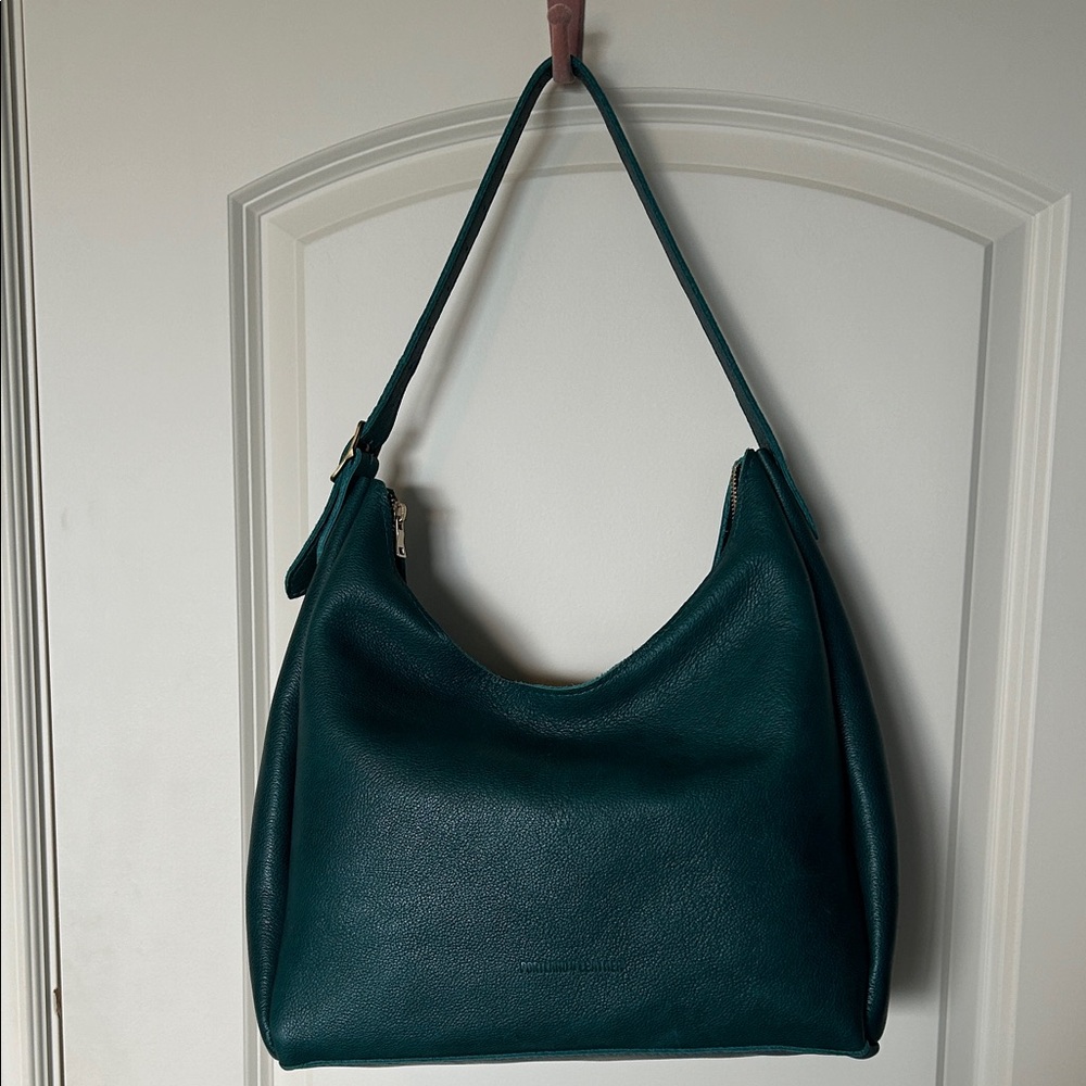 Portland Leather Goods Large Aspen Shoulder Bag, Sea Glass - Picture 2 of 7